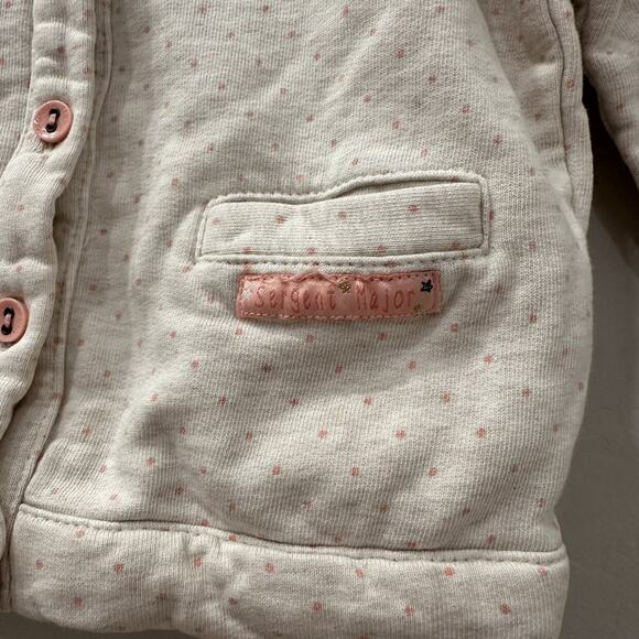 Sergent Major Grey & Pink Polka Dot Sweater - Picture 4 of 6
